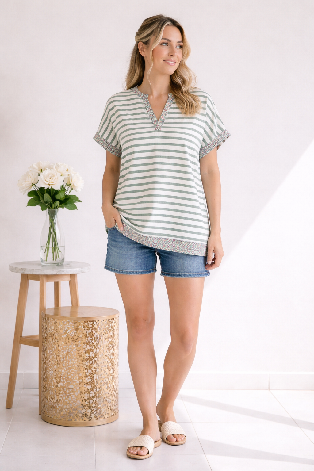 Meadow Breeze Stripe Top