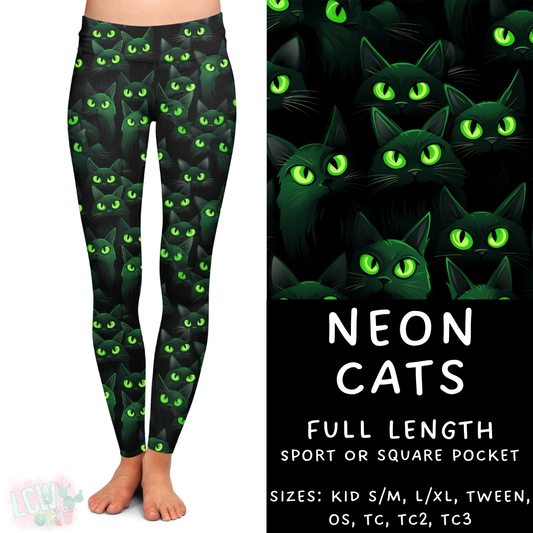 Neon Cats Full Length Leggings - 384