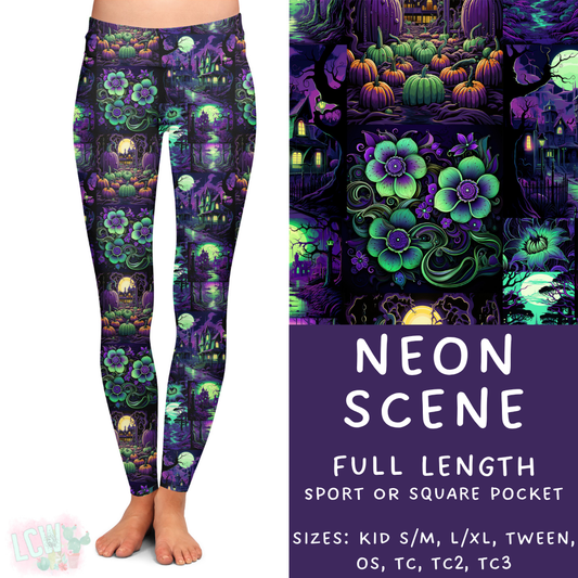 Neon Scene Full Length Leggings - 384