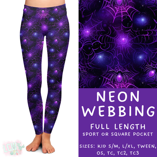 Neon Webbing Full Length Leggings - 384