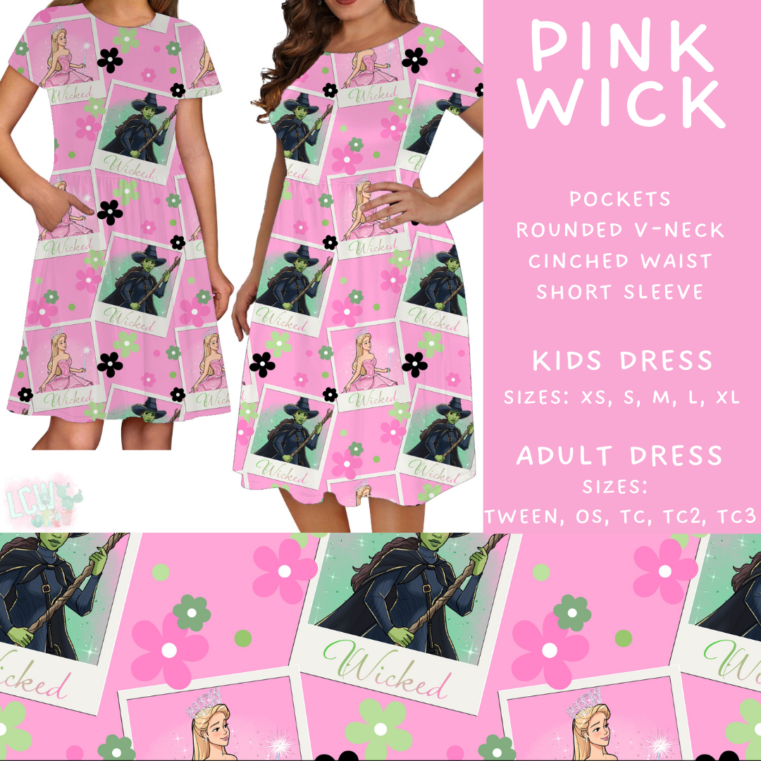 Pink Wick -  Adult & Kids Dress - PREORDER Batch #485 - ETA Early April