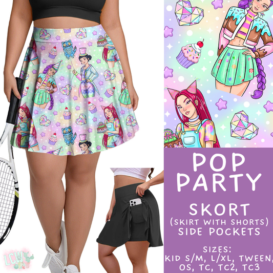 Pop Party Skort Adult & Kids - PREORDER Batch #482 - ETA Early April