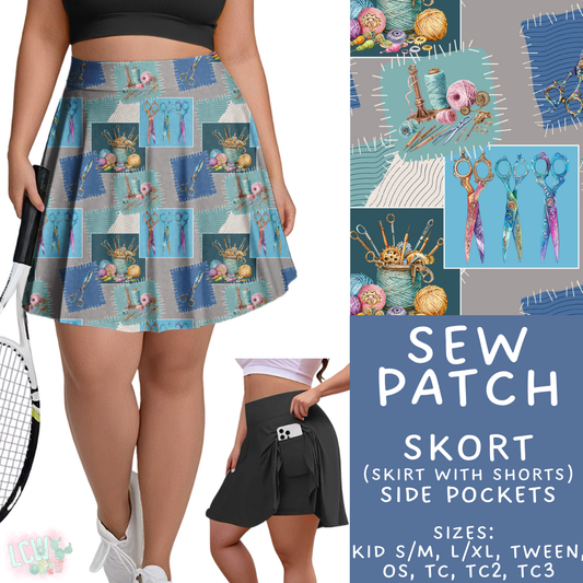 Sew Patch - - Skort Adult & Kids - PREORDER Batch #485 - ETA Early April