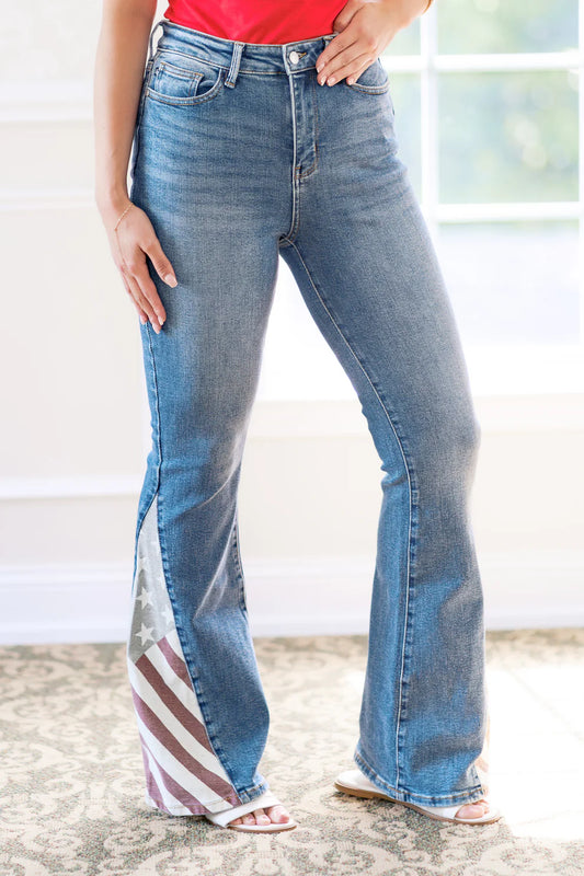 Freedom Rings Judy Blue Flare Jeans