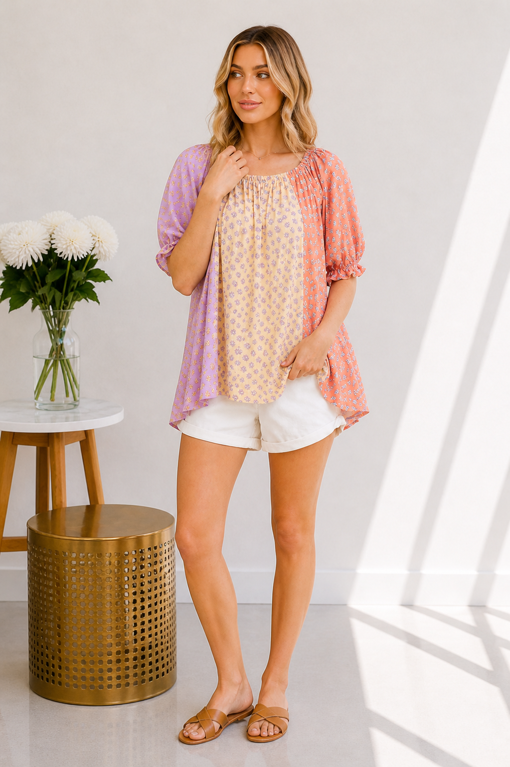 Sunset Patchwork Top