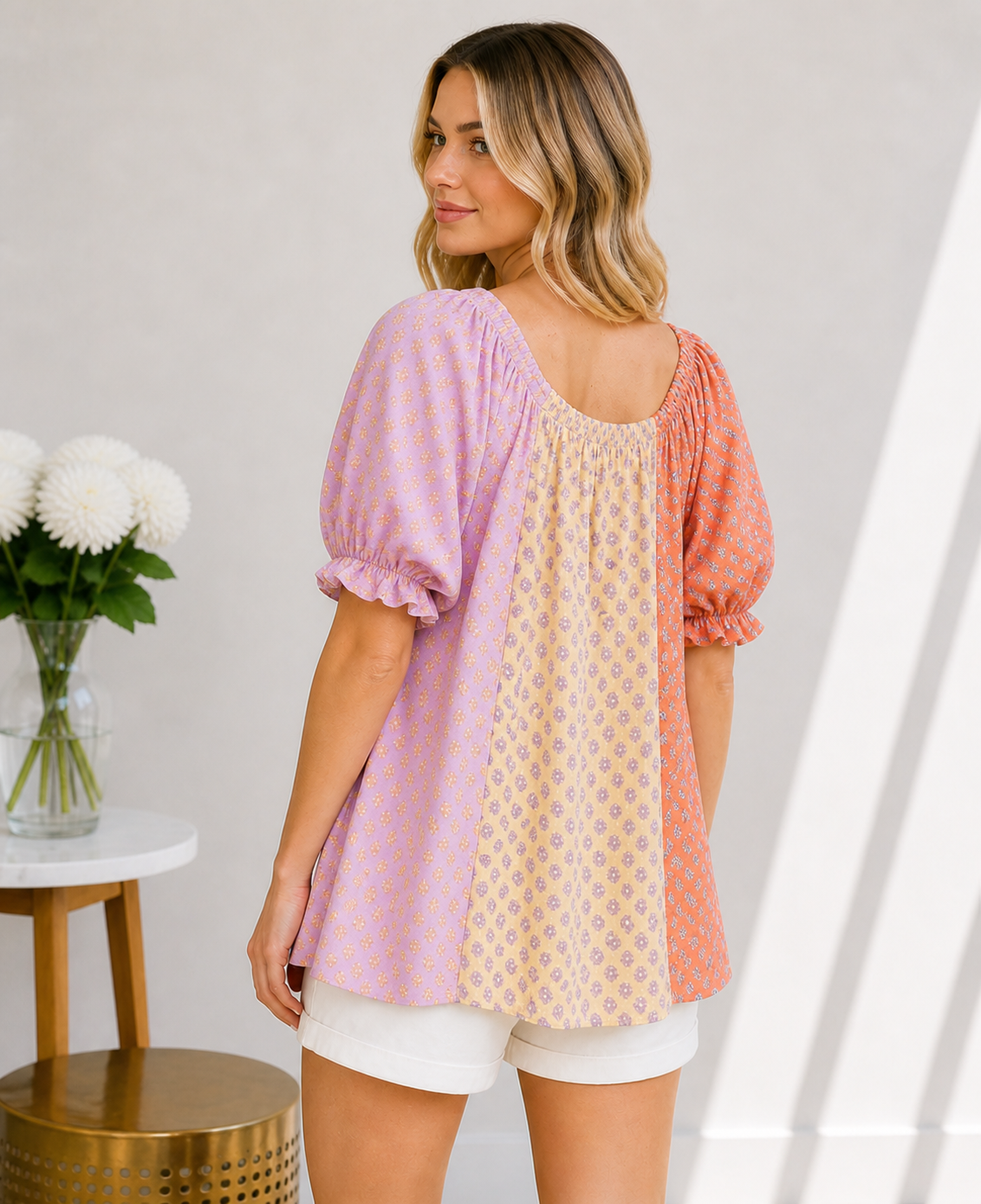 Sunset Patchwork Top