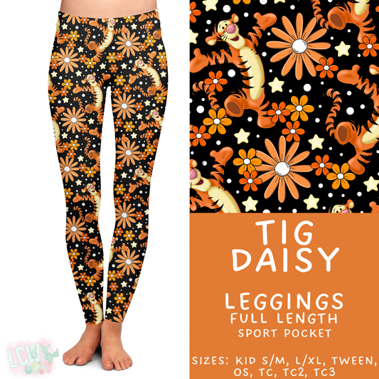 Tig Daisy Leggings Adult & Kids - PREORDER Batch $482 - ETA Early April