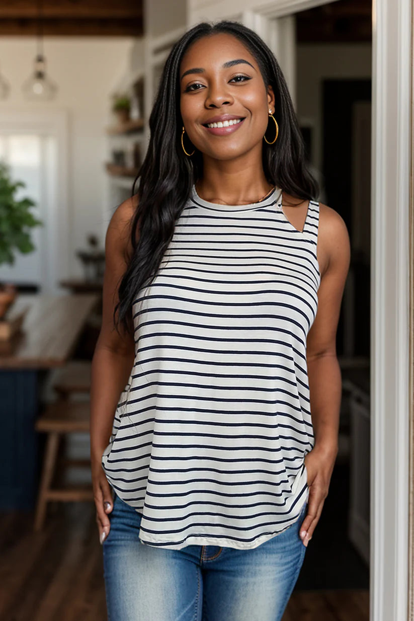 Two-in-One Striped Tank