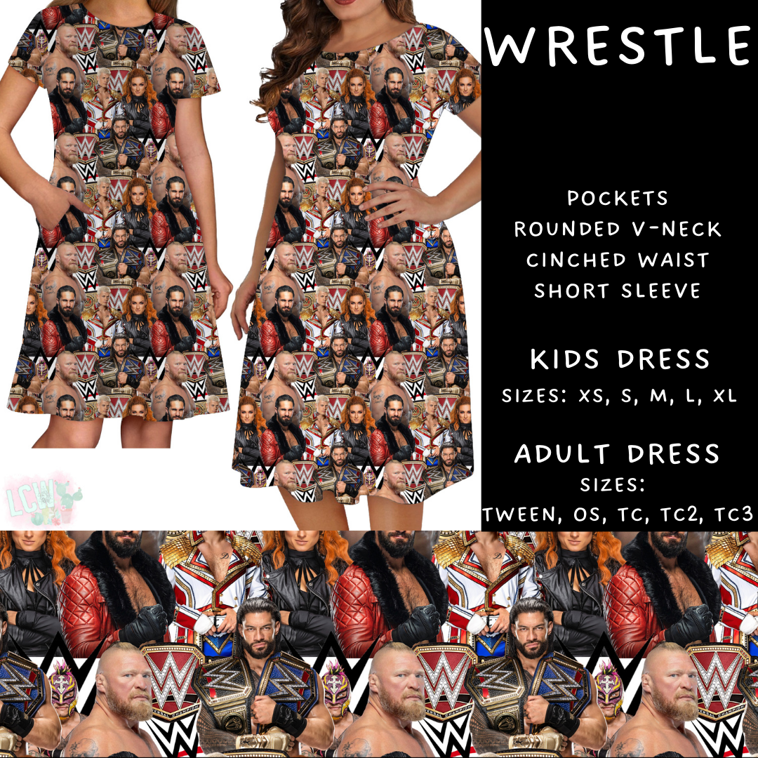 Wrestle  Adult & Kids Dress - PREORDER Batch #485 - ETA Early April