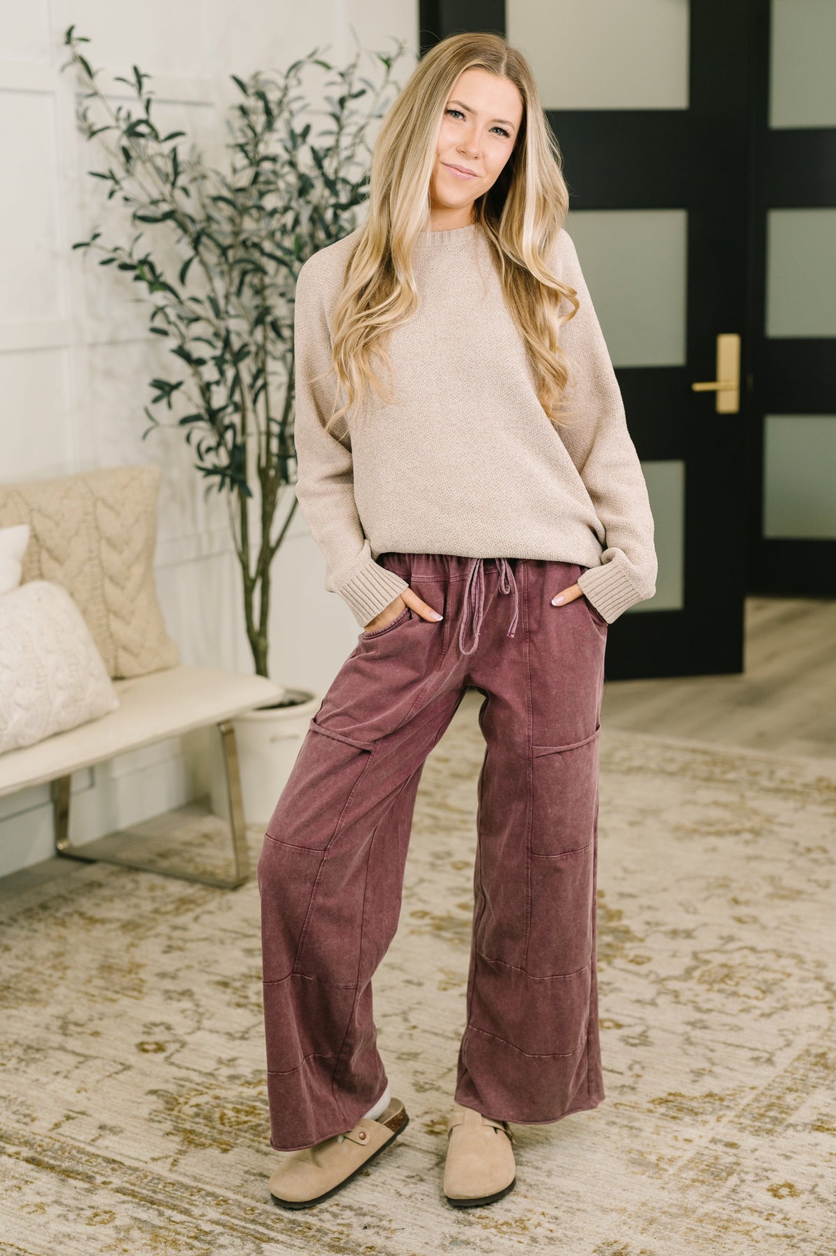 Words Of Wisdom Raglan Sleeve Sweater in Mocha