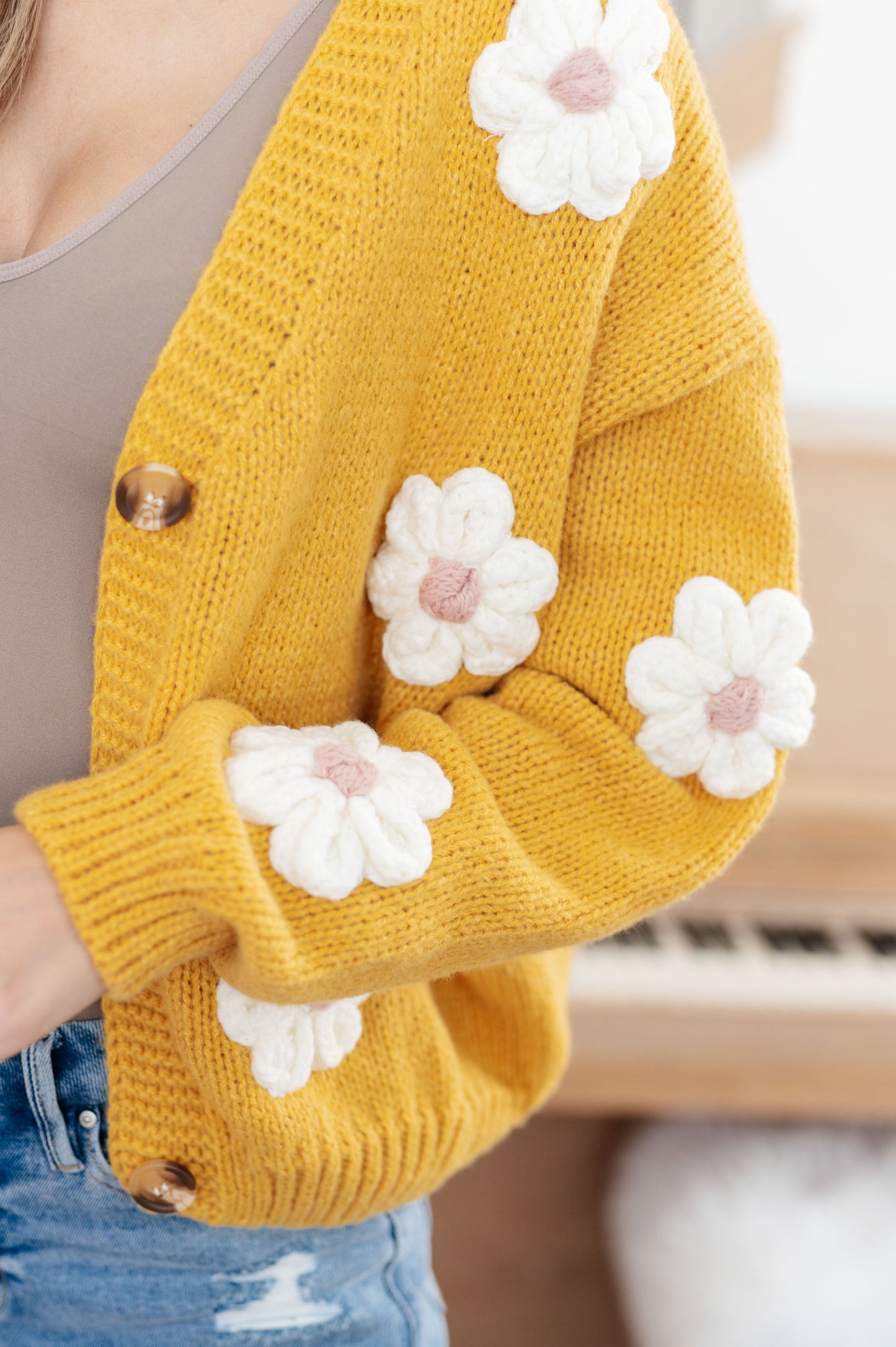 You're Enough Floral Cardigan