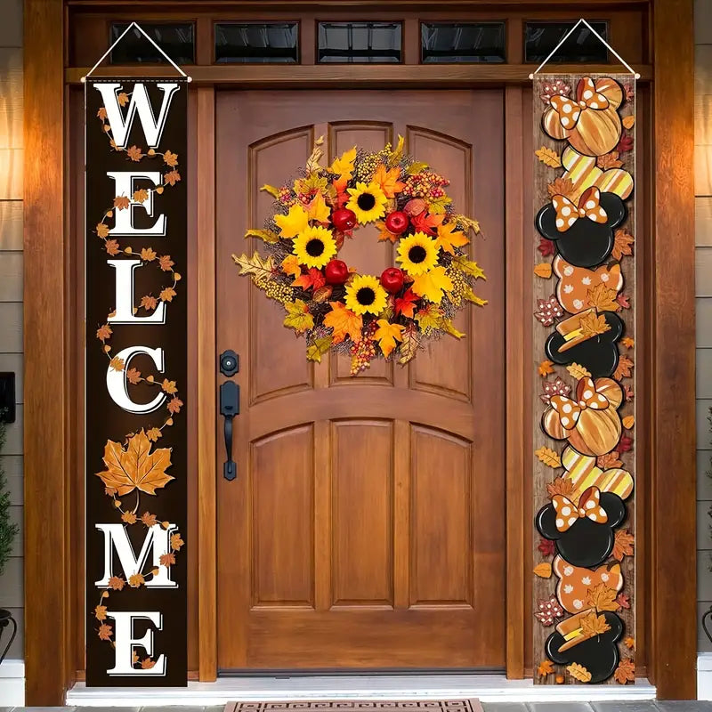 Welcome Mouse Fall Door Banners