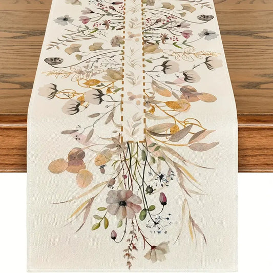 Muted Floral Table Runner
