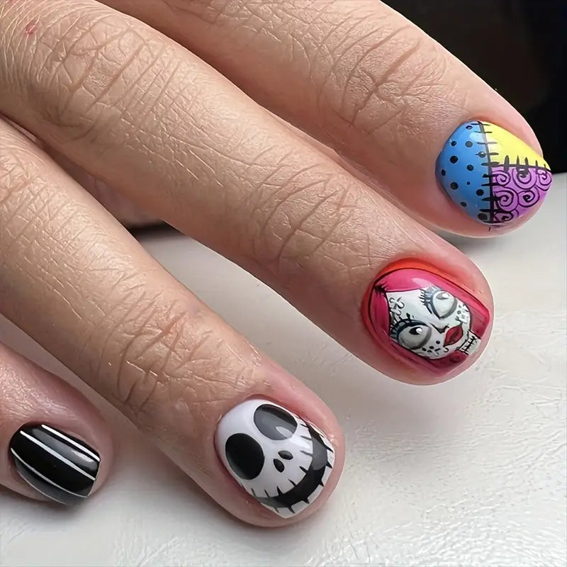 Skeleton Family Press On Nails