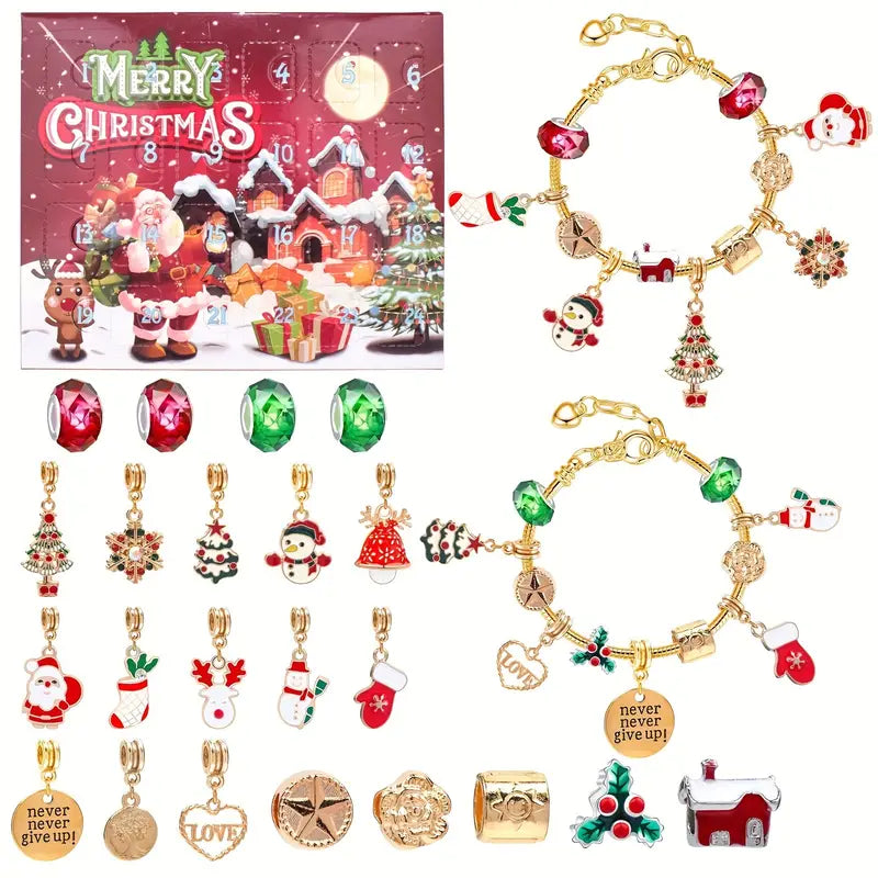 Red Christmas Charm Bracelet Advent Calendar