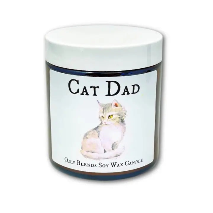 Message Candles - Soy Wax Cat Dad Father's Day Gift
