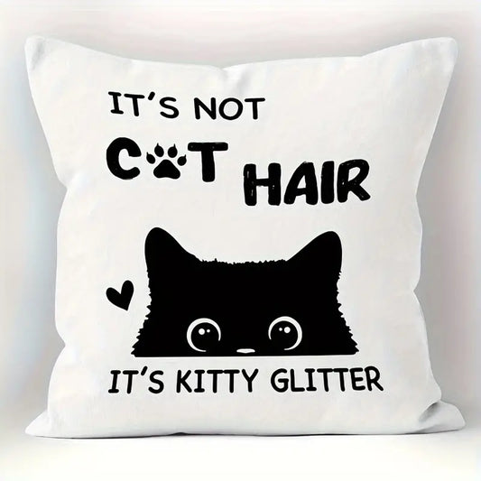 Kitty Glitter Pillow Cover