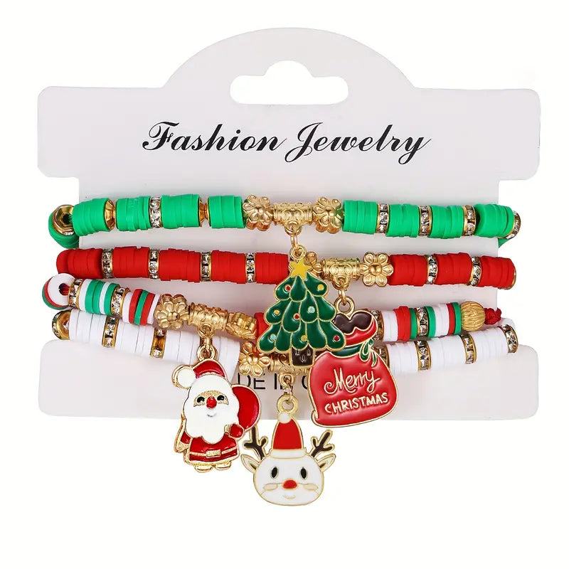 Merry Christmas Stack Bracelets