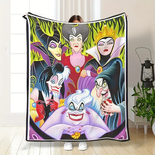 Flame Background Villains Fleece Blanket