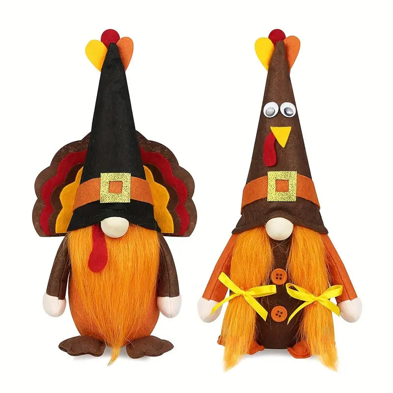 Thanksgiving Turkey Gnome Set