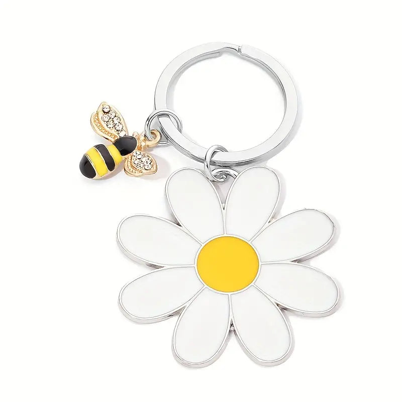 Daisy Bee Keychain