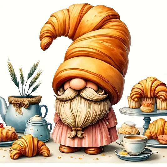 Croissant Gnome Diamond Art