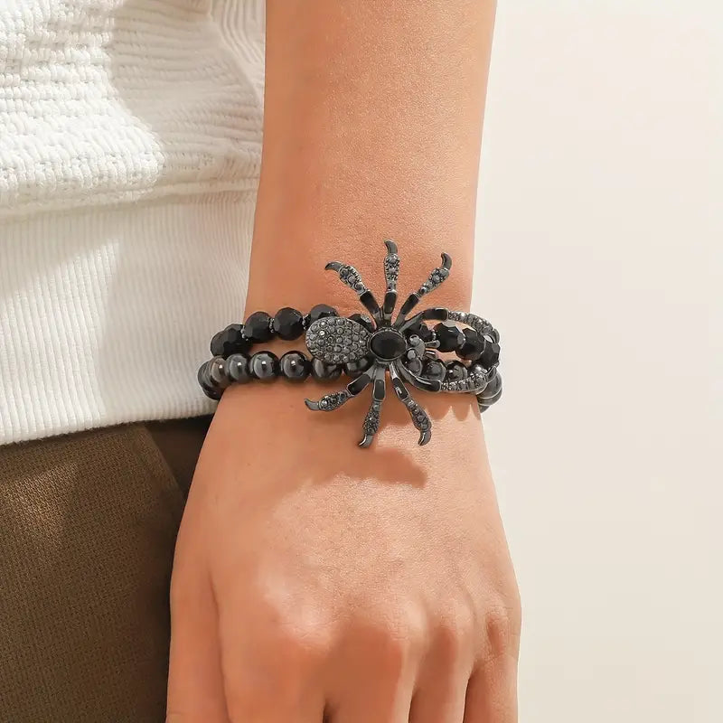 Rhinestone Spider Bracelet - 3 Color Options!