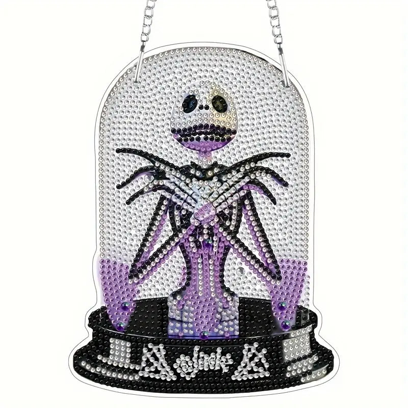 Purple Hanging Skeleton Diamond Art