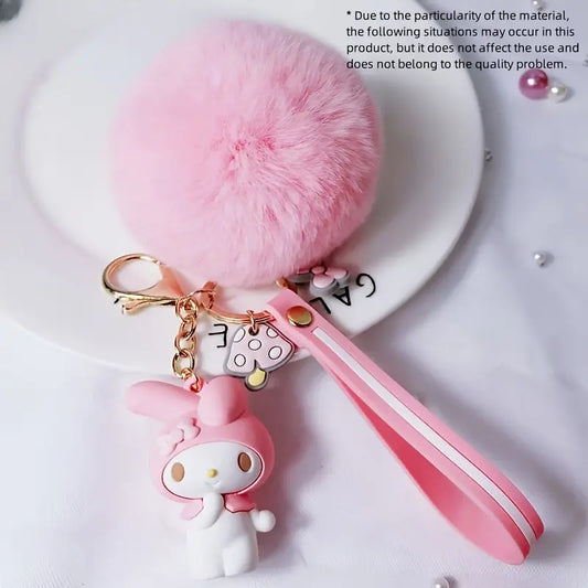 Fuzzy Kitty Inspired Keychains