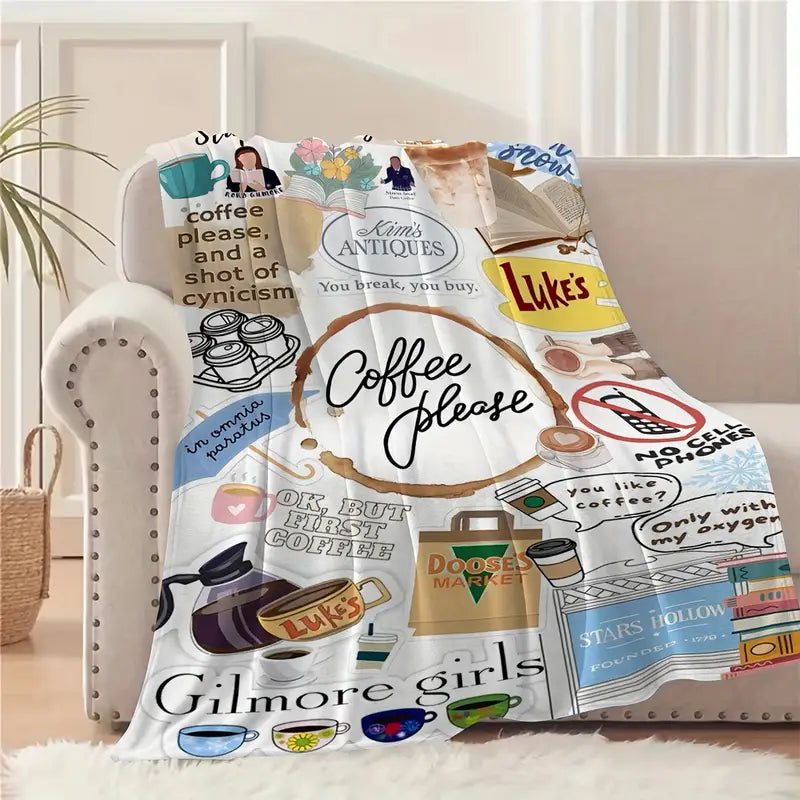 Coffee Please GG Fleece Blanket