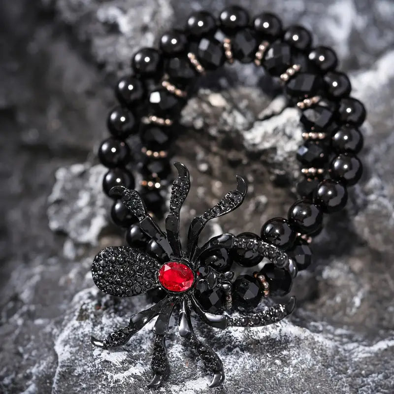 Rhinestone Spider Bracelet - 3 Color Options!