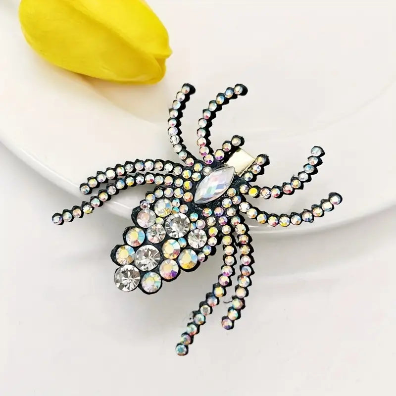 Rhinestone Spider Hair Clip