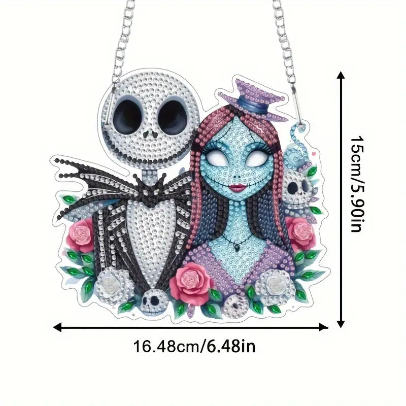 Skeleton Couple Hanging Diamond Art