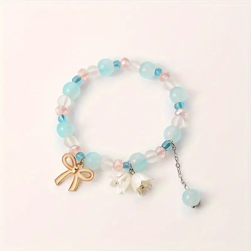 Tulip Bow Bead Bracelet - 2 Color Options!