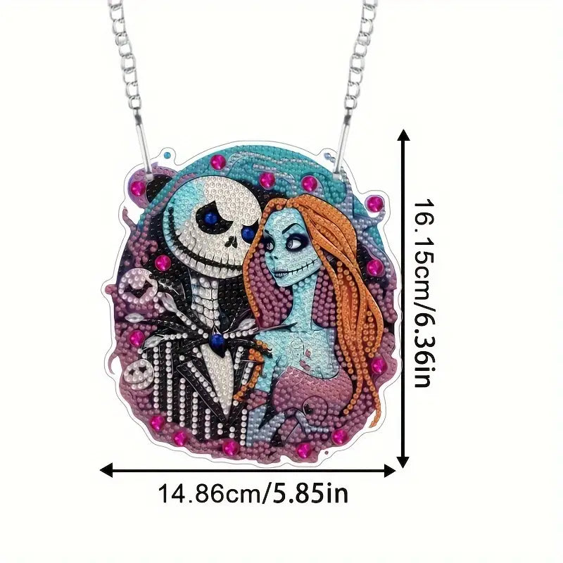 Couple Skeleton Hanging Diamond Art