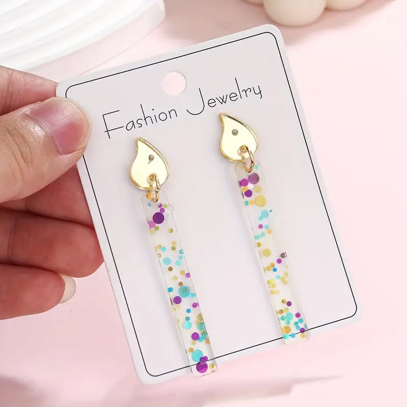 Confetti Candle Earrings