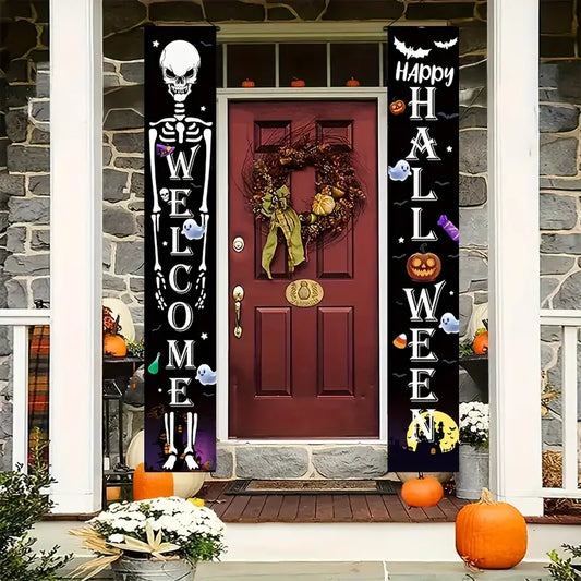 Welcome Skeleton Door Banners