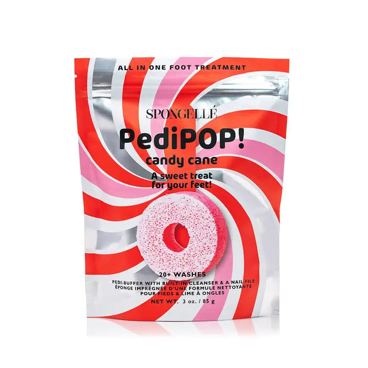 Candy Cane Pedipop Spongelle Pedi Buffer & Nail File Set PREORDER