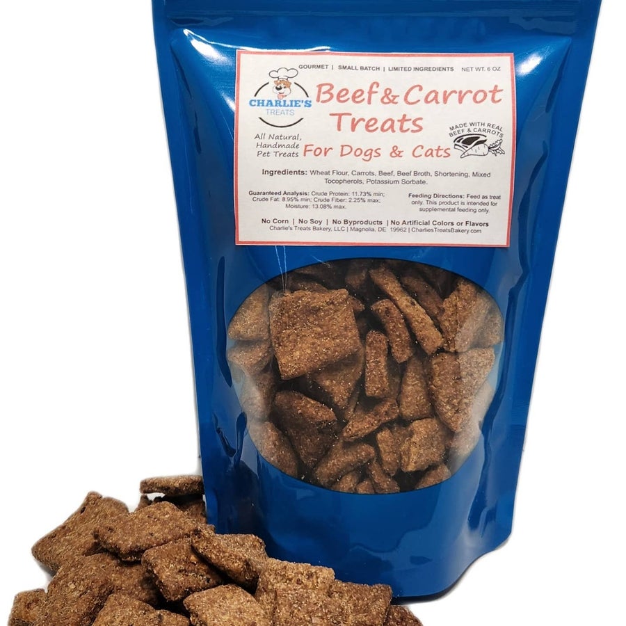 Beef & Carrot Treats - 6oz - Dogs AND Cats!