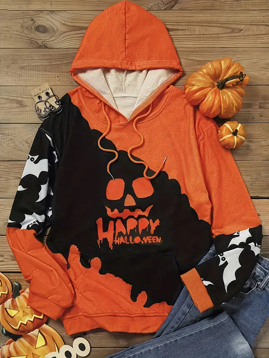 PREORDER Happy Halloween Orange Black Hoodie