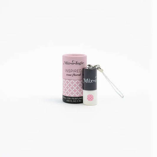 Inspired (Rose Floral) Keychain Mini Rollerball (1mL)