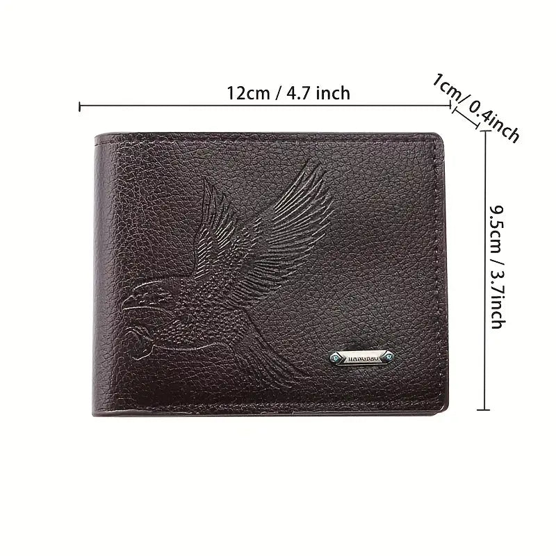 Black Eagle PU Leather Wallet