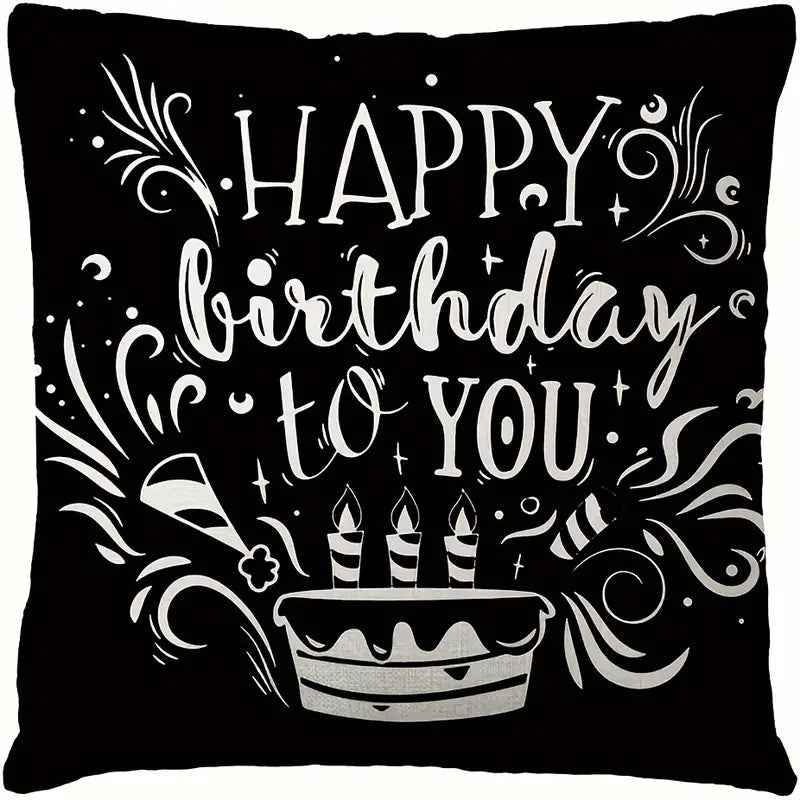 Happy Birthday to You Pillow Cover