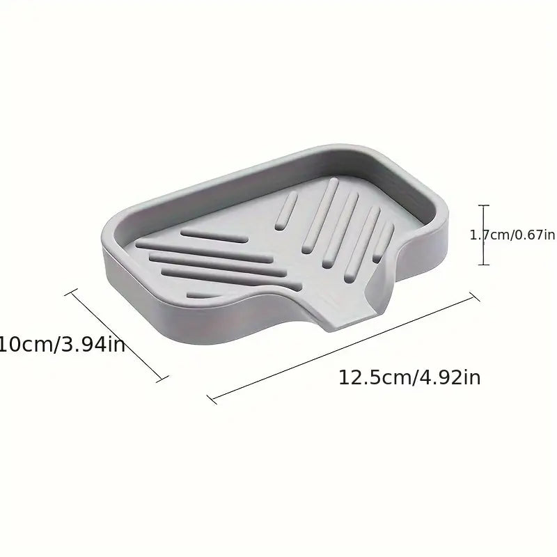 Silicone Gray Soap Draining Mat