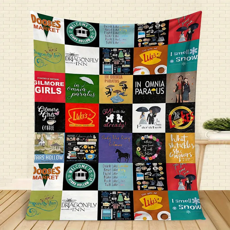 Squares GG Fleece Blanket