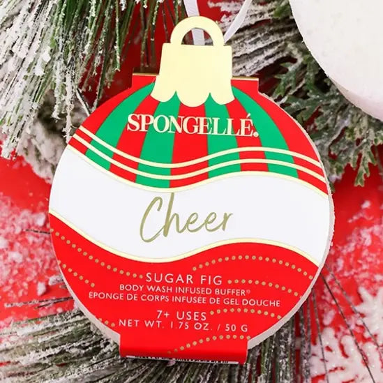 Cheer Cinnamon Fig Ornament Holiday Spongelle Buffer