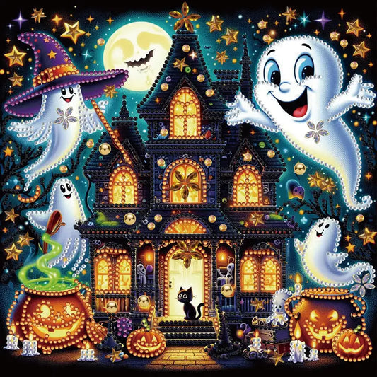 Happy Ghost House Diamond Art