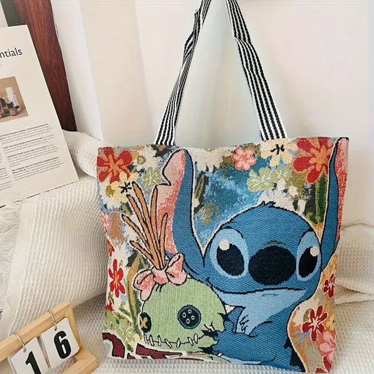 Blue Alien Embroidered Tote