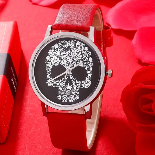 Floral Skull Watch - 2 Color Options!