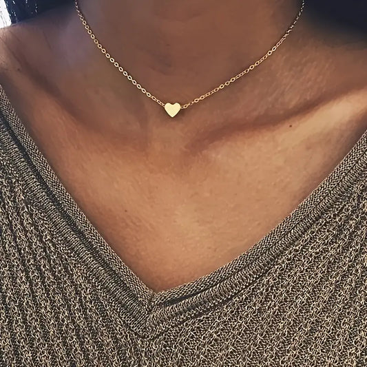 Gold Dainty Heart Necklace